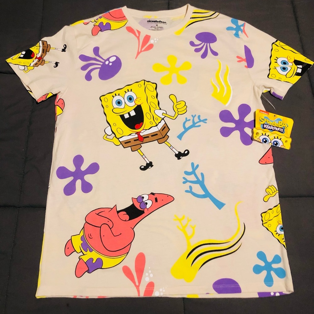 Nickelodeon Spongebob And Patrick T-Shirt  Size Medium